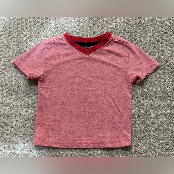 Toddler Boy Red Nautica Short Sleeve Top 12 months - Picture 1 of 4